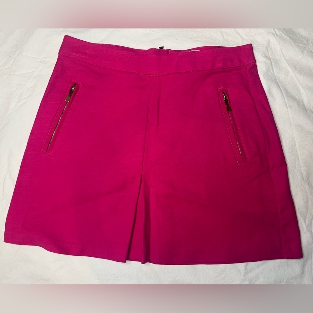 Kate Spade Hot Pink Skirt with Gold Zipper Details - Picture 9 of 9